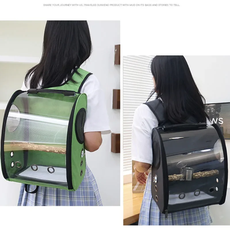 FurstarTransparent Pet Transport Carrying Carrier Bag, Pet Space Capsule, Bird Backpack For Parrots, High Quality Travel Window