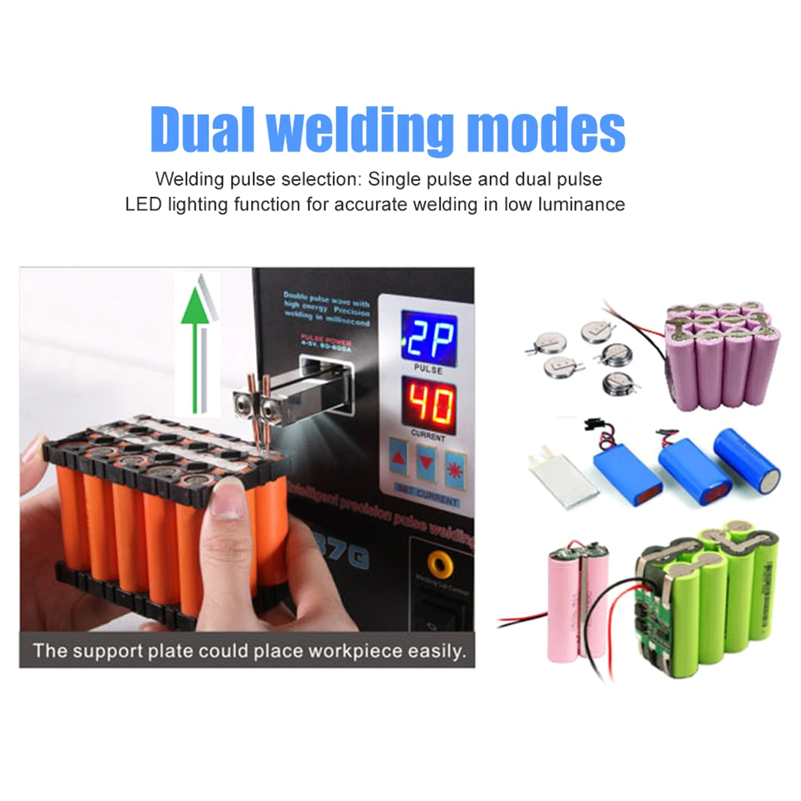 Pulse Spot Welder Dual Welding Modes Solder Welding Machine Electronic Tools SUNKKO737G Solder Welding Machine Pulse Spot Welder