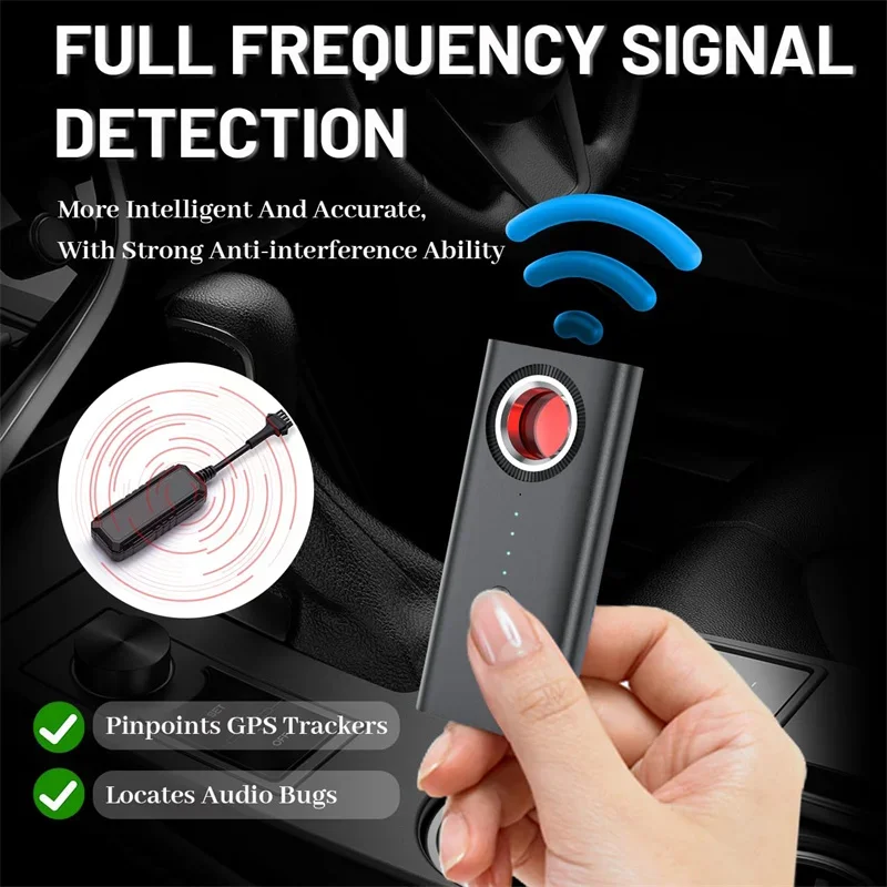 GPS Tracker T1 Hidden Camera Finder Gadgets Camera Spy Lens Cameras Wiretapping GPS Trackers Sound Signal Finder Detector Black