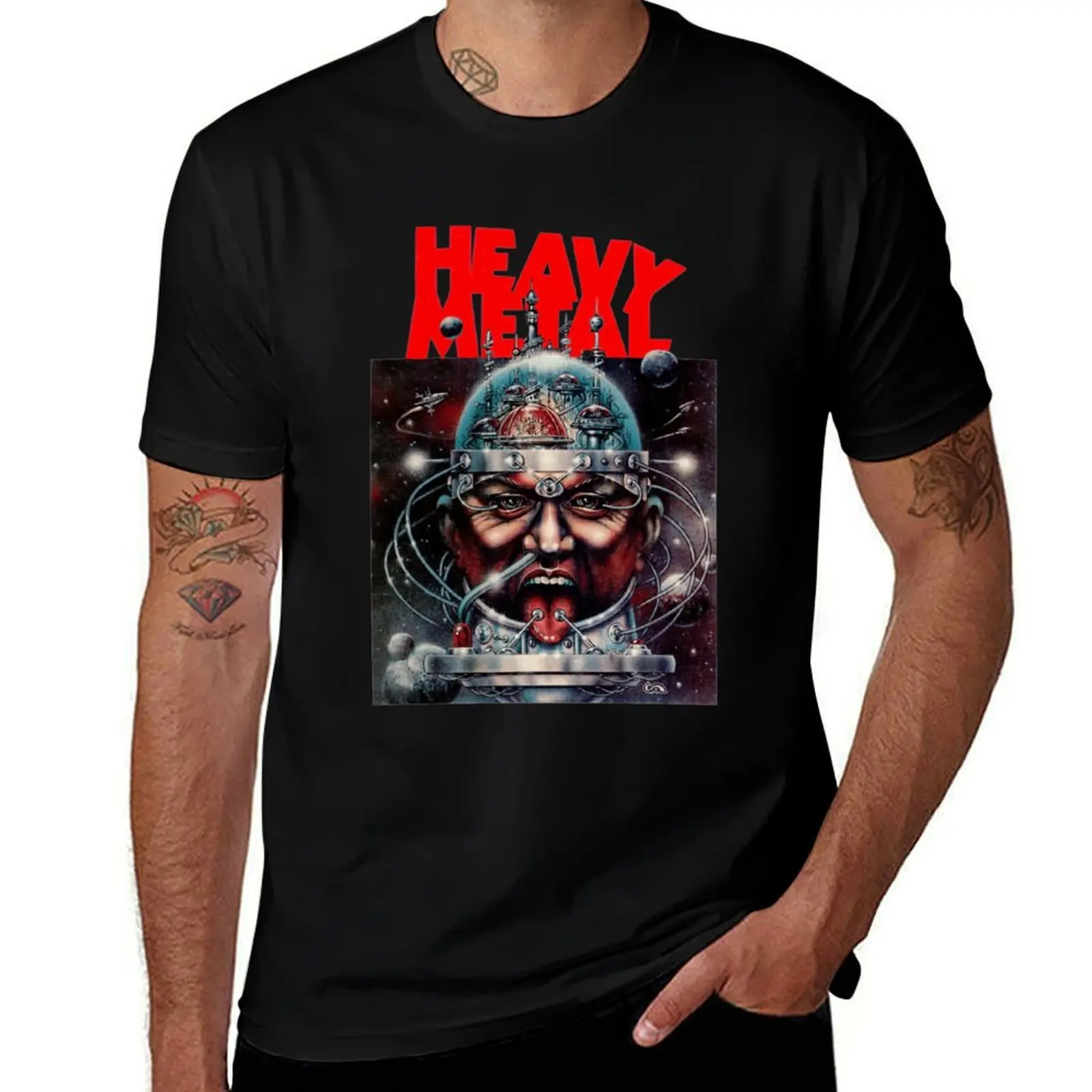 

heavy metal Baseball  Sleeve T-Shirt Fashion Print Casual Short Sleeve