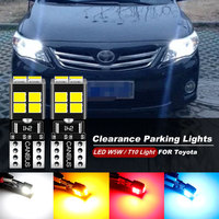 2x For Toyota Corolla 1997-2014 2013 2012 2011 2010 2009 2008 2007 T10 W5W LED Clearance Side Marker Parking Lights Bulbs CANbus