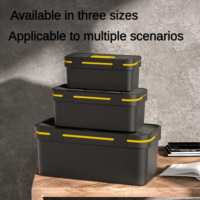 Deli Multifunctional Household Maintenance Tool Storage Box for Professional Amateur Worker Toolbox with Removable Tray