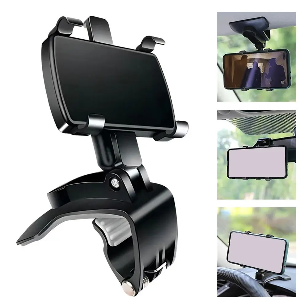 High Quality Plastic Car Mobile Phone Holder Easy Clip Mount Universal Phone Stand Rotatable Phone Rack Dashboard Mount