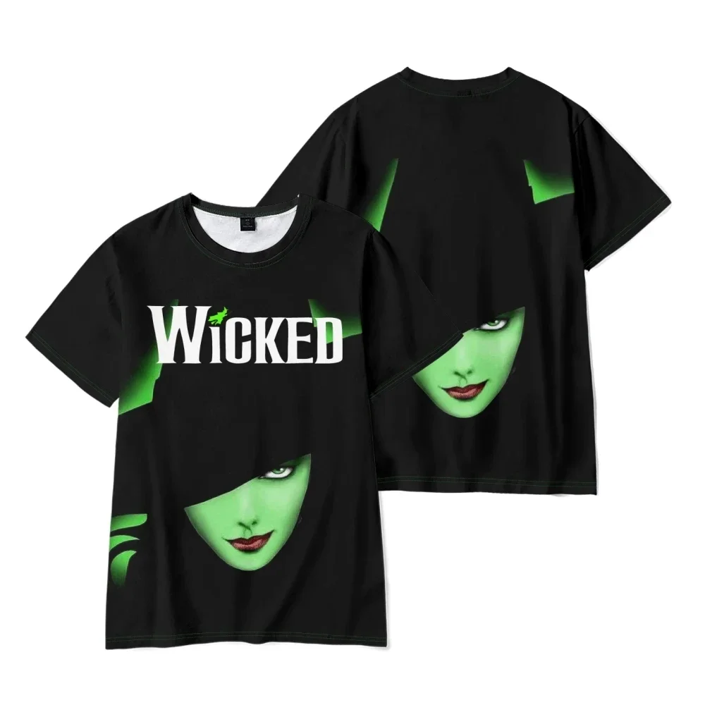 

WICKED The Musical 3D Print T Shirt Women/Men Summer O-neck Short Sleeve Funny T-shirt Elphaba Graphic Tees Oversized Streetwear