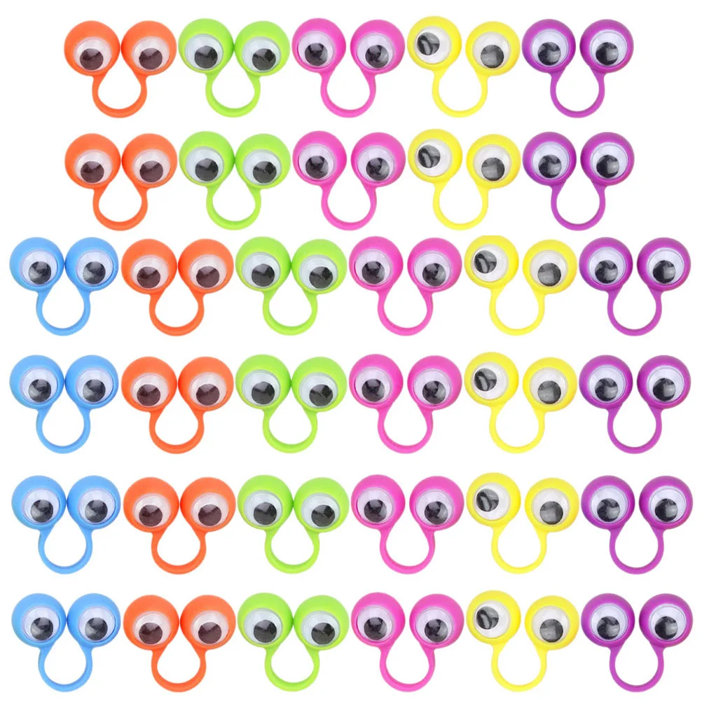 Big Eyes Ring Party Favor Toys Finger Puppets Funny Plastic Ball Eyeball Lovely Plaything Cute