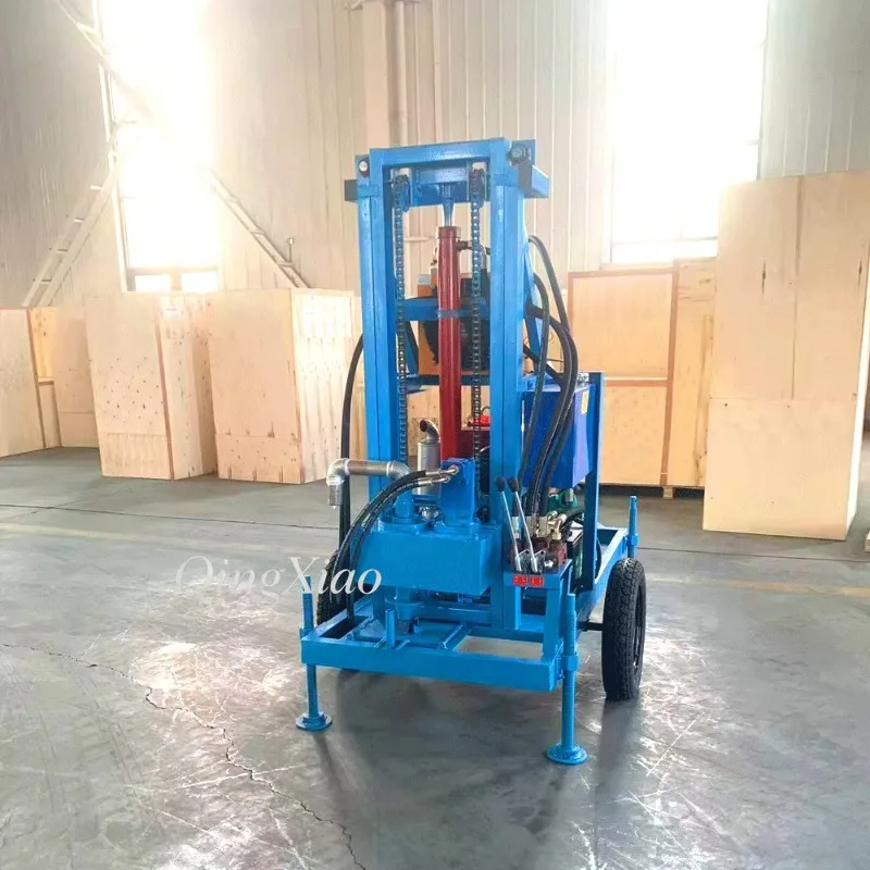 FOB Price Easy Operate Hydraulic Wheeled Water Well Drilling Rig Compact Body For Water Shallow Well Excavation Construction Job view 3
