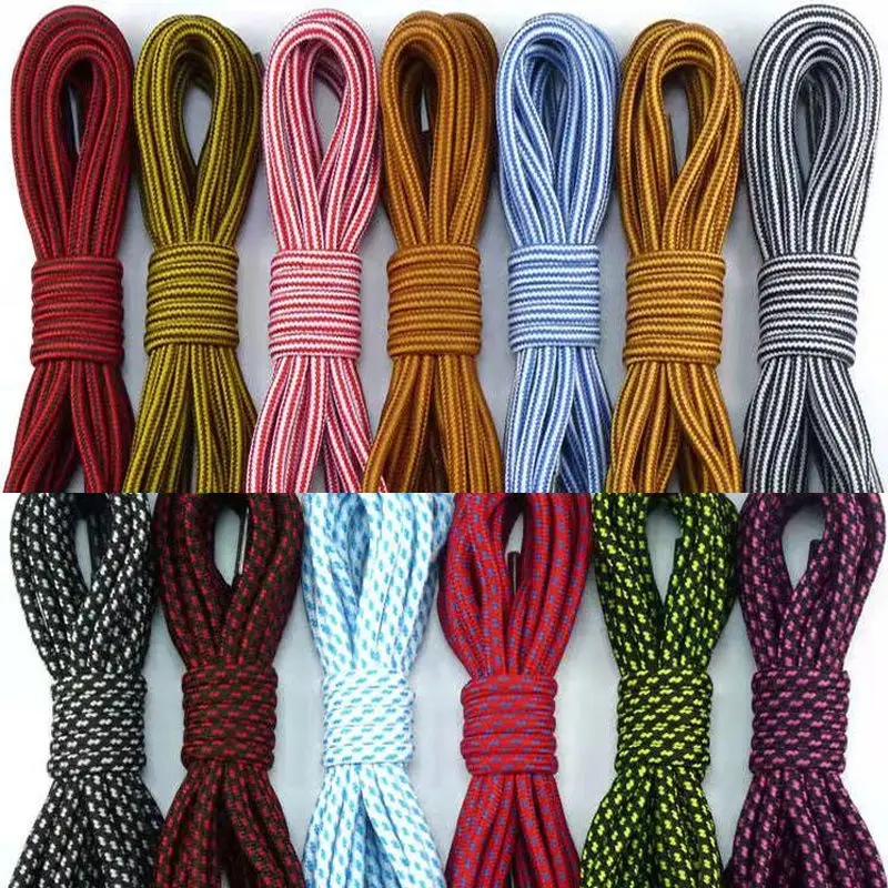 

Polyester shoelaces 0.5cm thick leather shoes with mountaineering high-top Martin color matching shoelaces.