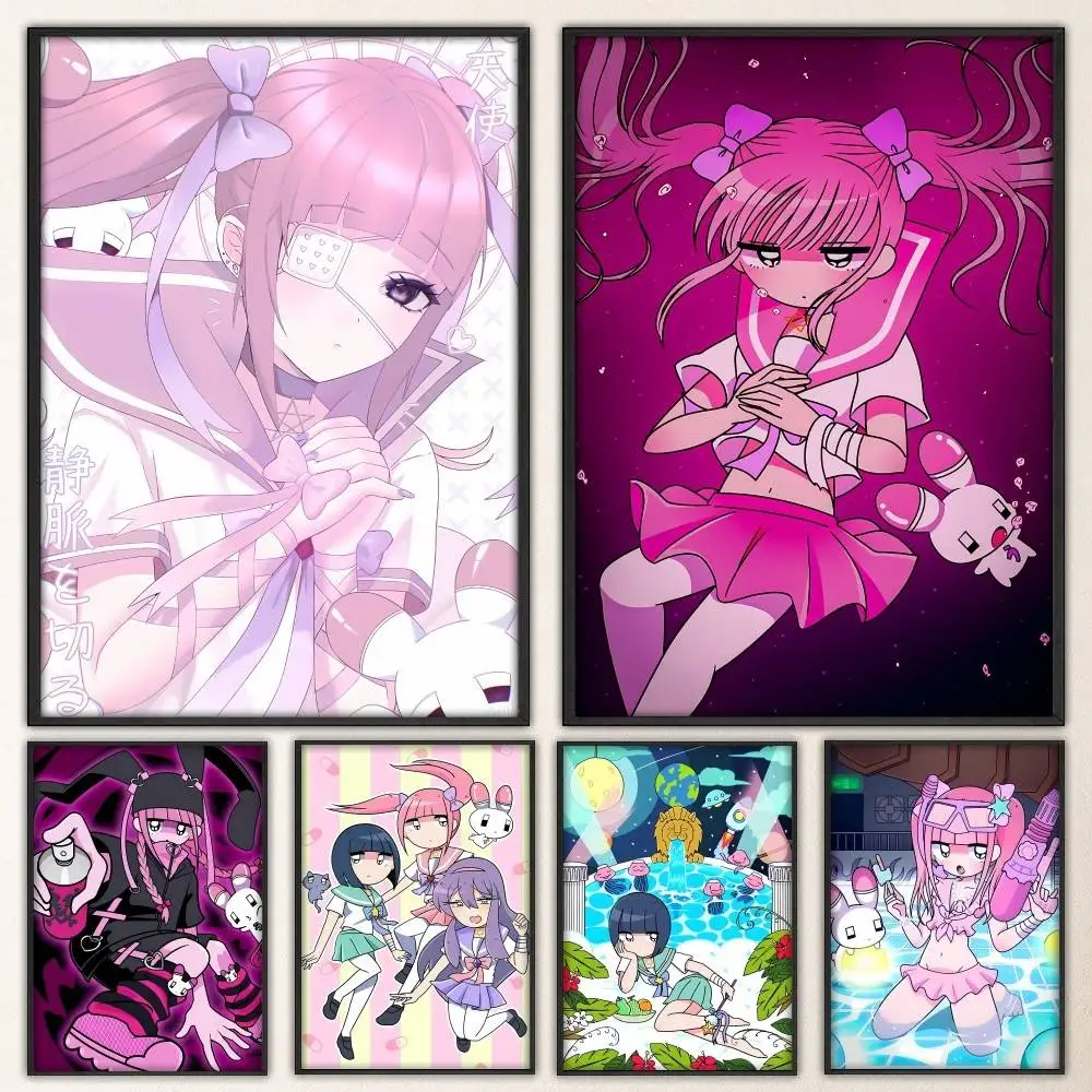 M-Menhera C-Characters Chan Poster HD Art Sticky Wall Waterproof Home Living Room Bar Decoration