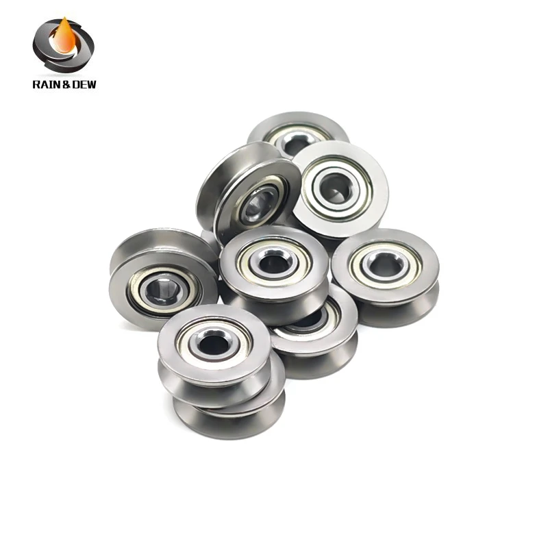 10PCS Groove V Over Line Pulley  Wire Guide Track V-groove Miniature Bearing V624ZZ V625ZZ 604UU U22 V6000ZZ