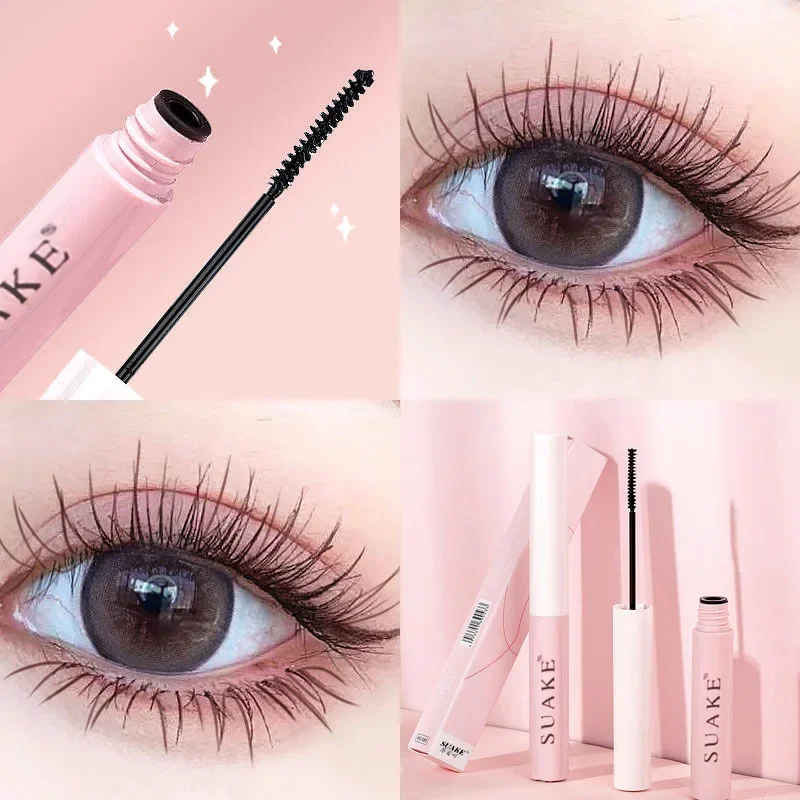 Waterproof Non-smudge Brown Natural Eyelash Mascara Ultra-fine Mascara Curl Lengthening Mascara Fine Brush  Makeup