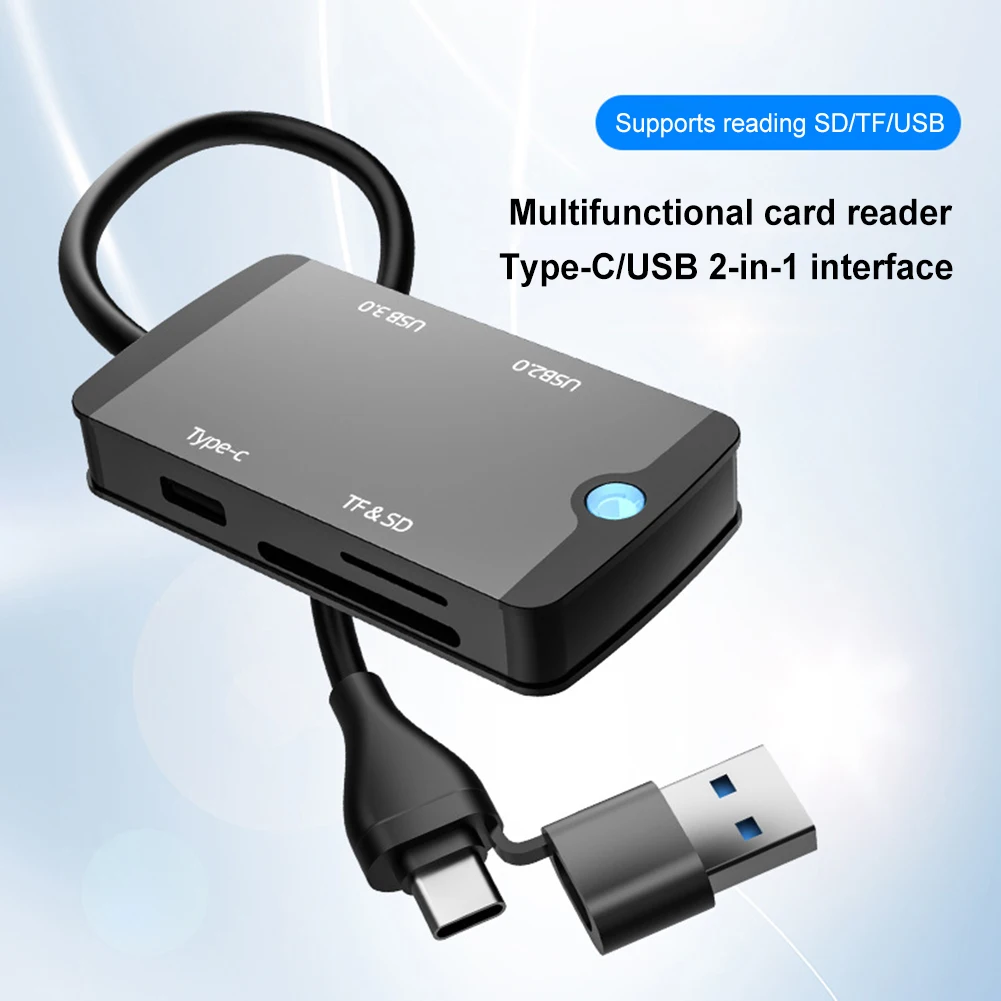 HUB USB C OTG, lector de tarjetas SD, unidad Flash, lector de tarjetas de memoria inteligente, multipuerto con puertos SD TF para Macbook, accesorios de computadora