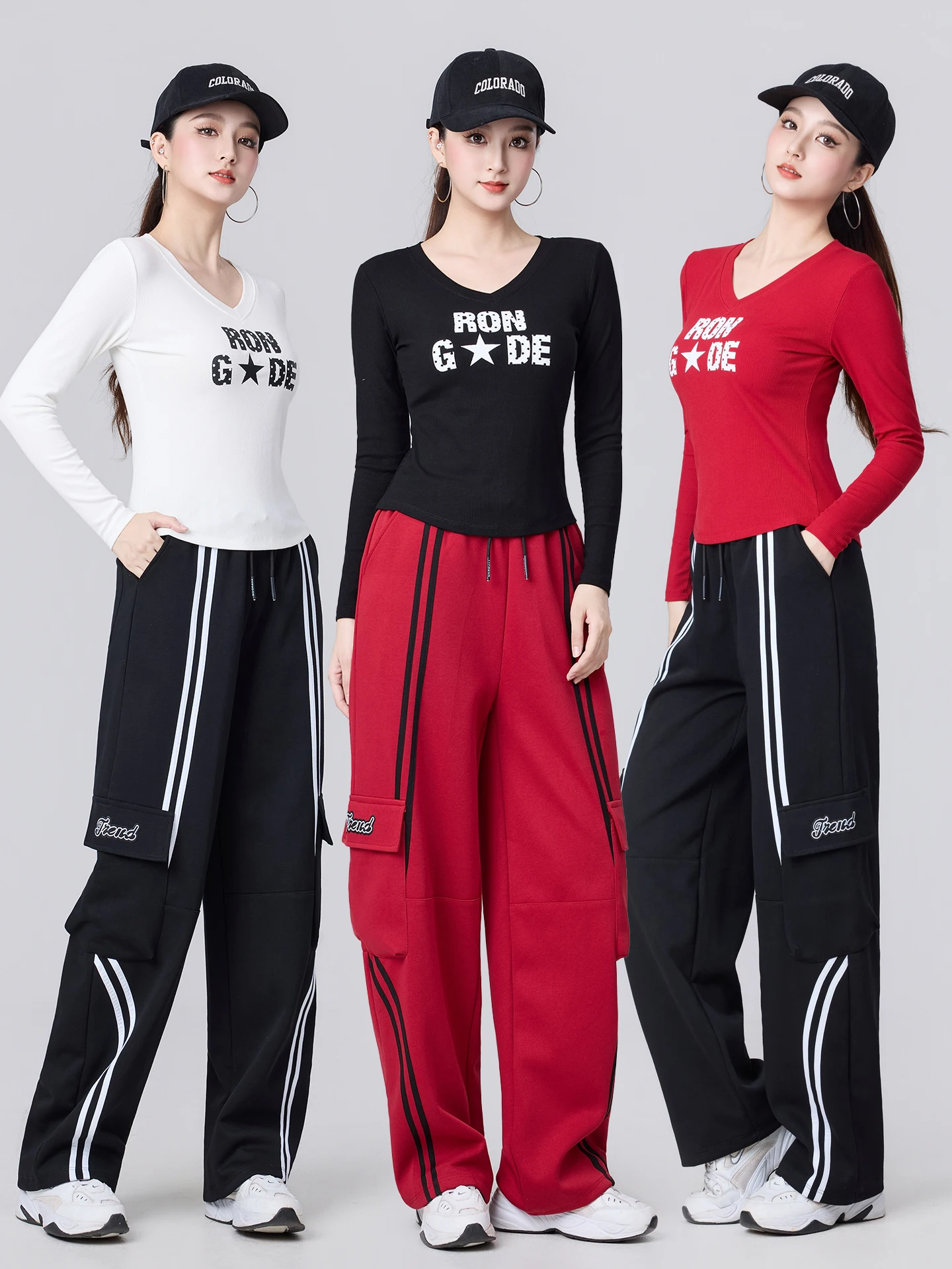 

Комплект спортивной одежды Fitn Dance T orm с длинными рукавами и круглым вырезом, для похудения, весенний, женский, из хлопка, полиэстера и спандекса