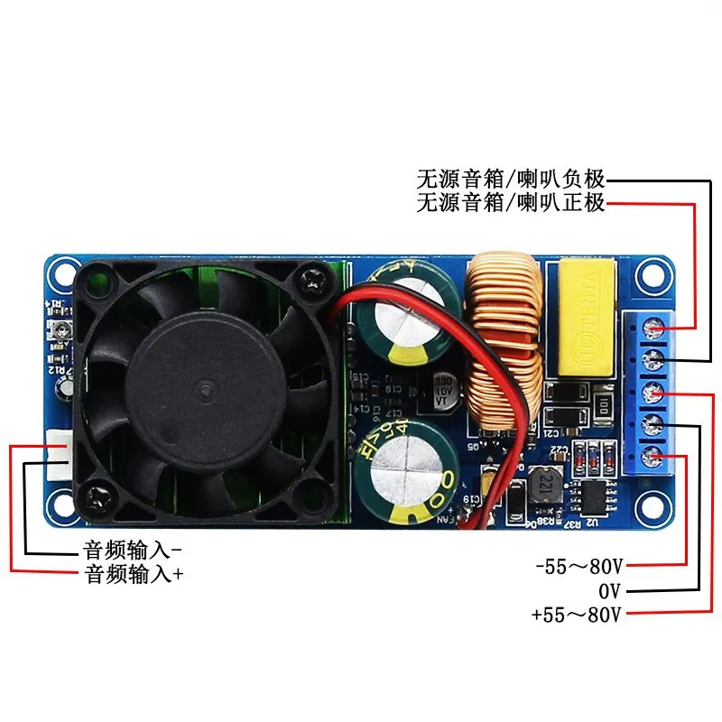 Mono 500W D Class Amplifier Board for Speaker,IRS2092S HiFi Audio Power Module