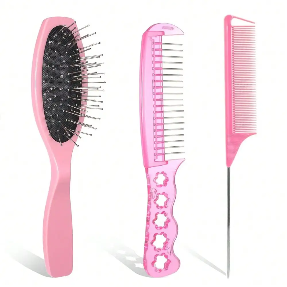 3 PCS Wig Brushes Combs Set for Synthetic Portable Hair Wigs for Dolls and Care Accessories Extensions ﻿