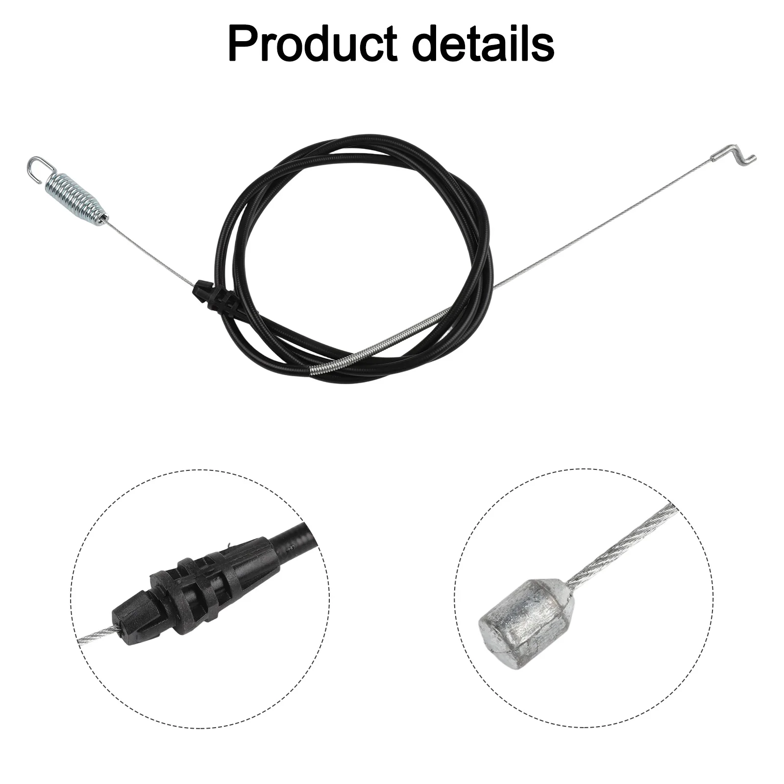 Traction Cable Replacement for 22 Recycler Front Drive Self Propelled Mower Part 1051845 Featuring Z Bend and Spring Ends