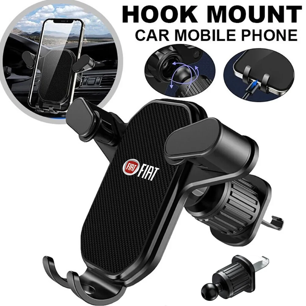 Supporto Universale per Telefono da Auto, Montaggio su Bocchetta dell'Aria per Fiat 500 500C 2012 500X 500L Abarth 695, Accessori Auto