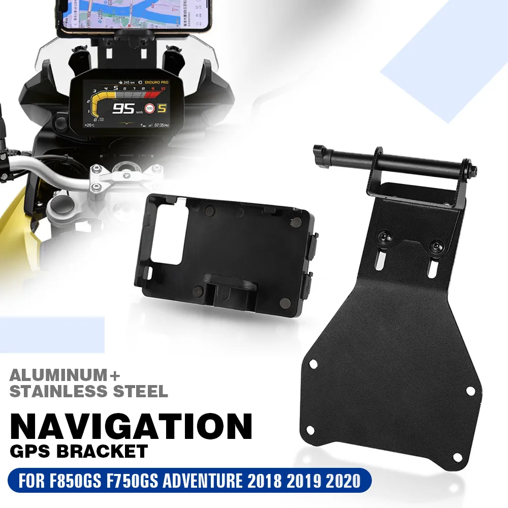 Motorcycle GPS SMART PHONE Navigation Plate Bracket Adapt Holder Kit For BMW F850GS F750GS ADVENTURE 2018 2019 2020 Accessories
