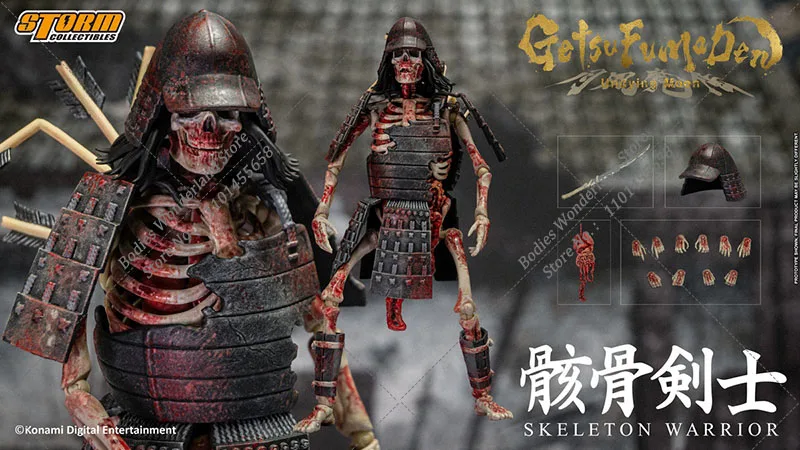 In Stock Storm Toys 1/12 Collectible Getsu Fuhma Skeleton Warrior 2 Pack Getsu Fuma Den Undying Moon 6In Male Action Figure