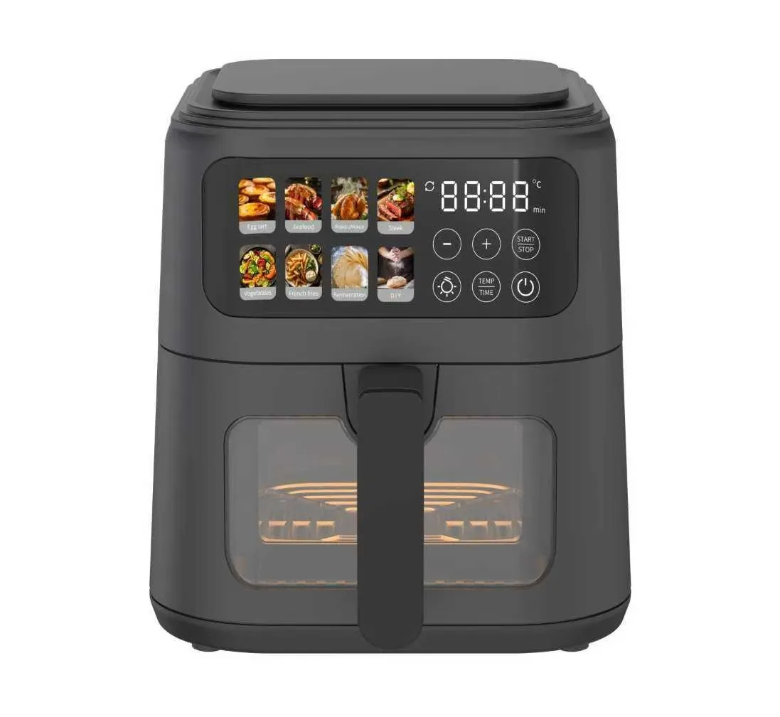 Tognana Iridea 7L Plastic Air Fryer with Non-stick Container and Rack Touchscreen Control Sage Green
