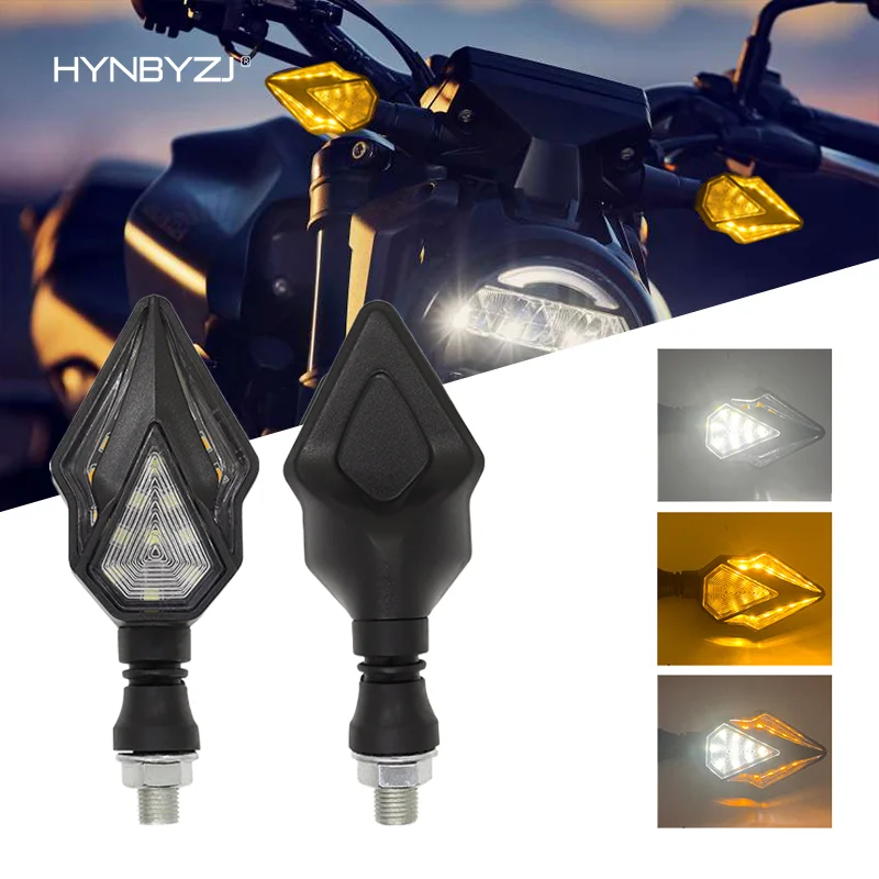 

HYNBYZJ Motorcycle LED Universal Turn Signal Light IP68 Waterproof Flowing Water Type Flasher Indicator Blinker Rear Lights Lamp