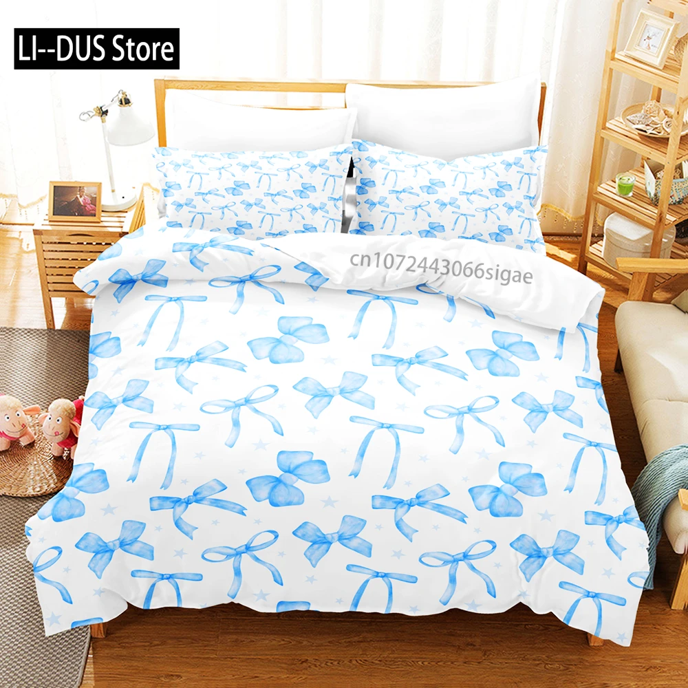 

Popular Style Bowknot Bedding Sets Skin Friendly Soft Bedsheets And Duvet Covers Comfortable And Lovely Suitable For All Ages