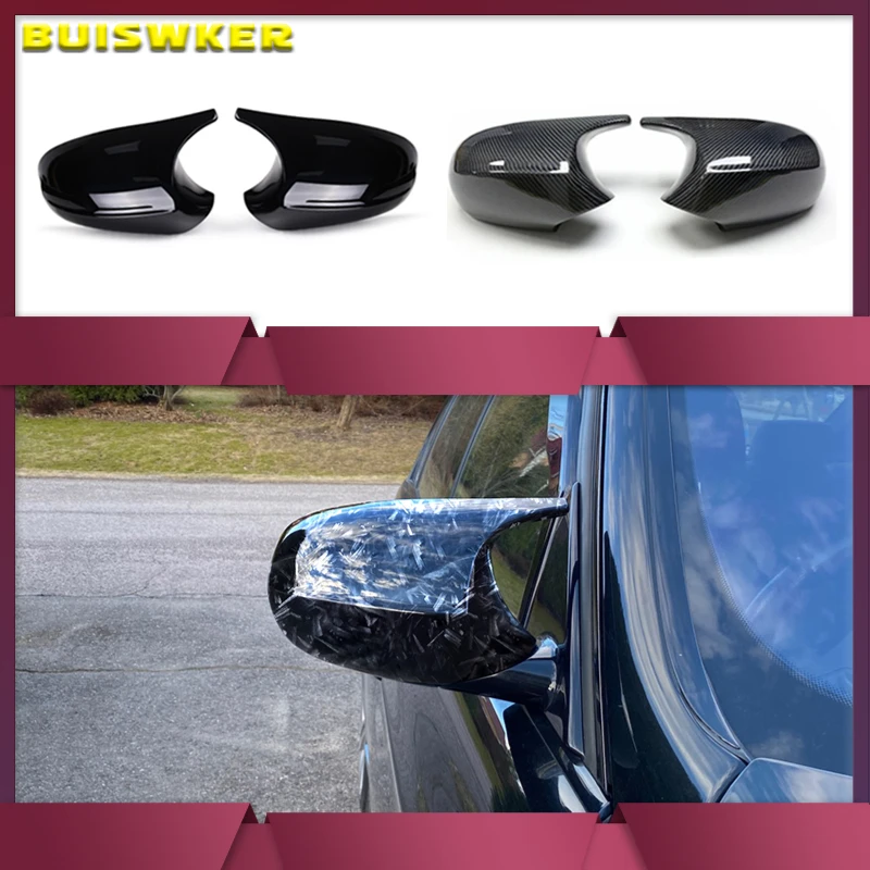 

E90 E91 Black M3 Style Cover E81 E82 E87 E88 for BMW 1 3 Series E92 E93 Carbon Fiber M Look Rear Mirror Cap Bat shaped