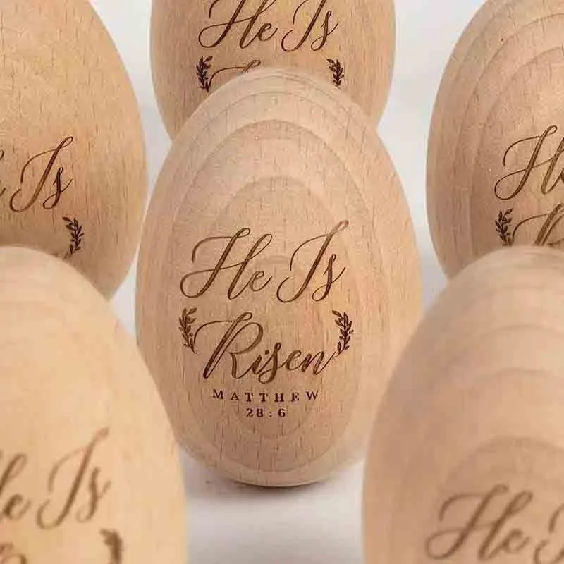 

Exquisite Musical Easter Egg Shaker2025 Handcrafted Wood Décor Figurine Party Decoration