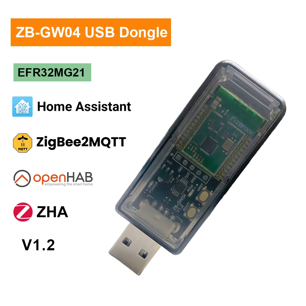 Zigbee 3.0 USB Dongle Based on Silicon Labs EFR32MG21 Universal Zigbee Gateway ZB-GW04 V1.2 Adapter Support ZHA Zigbee2MQTT HAB