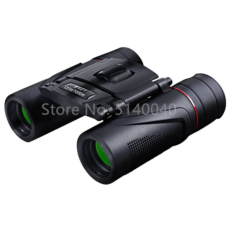 8x21 HD Powerful Binoculars Long Range Folding Mini Telescope BAK-4 FMC Optics For Hunting Sports Outdoor Camping Travel