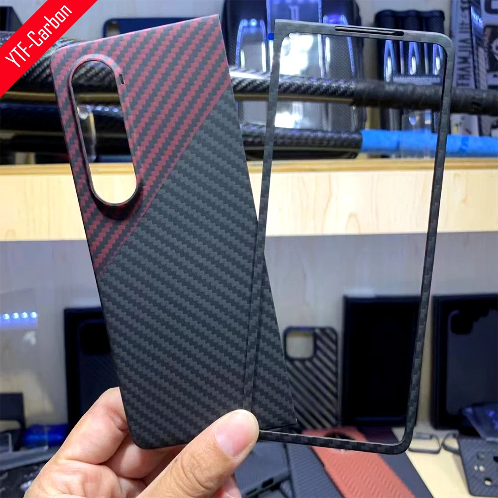 YTF-carbon For Samsung Galaxy Z Fold 4 Case carbon fiber Military Grade Bumpers Armor Cover Aramid fiber Ultra-thin Z Fold 5