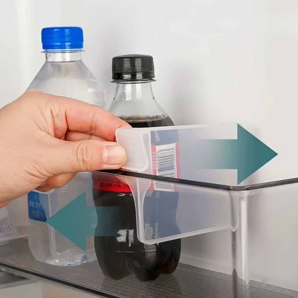 12 Pcs Refrigerator Partition Board Storage Retractable Plastic Divider Adjustable Partition Splint Kitchen Bottle Can Organizer