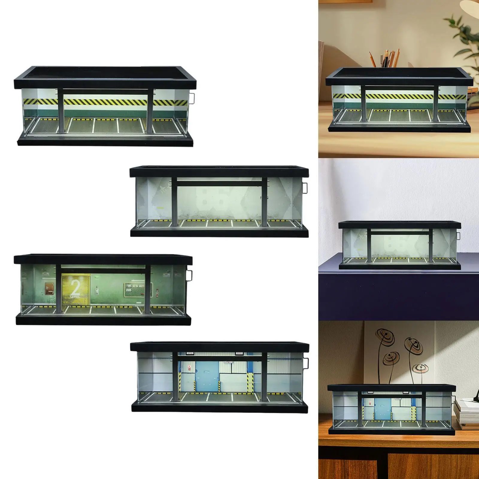 1/64 Parking Lot Scene Display Case Scene Decoration Model Car Showcase