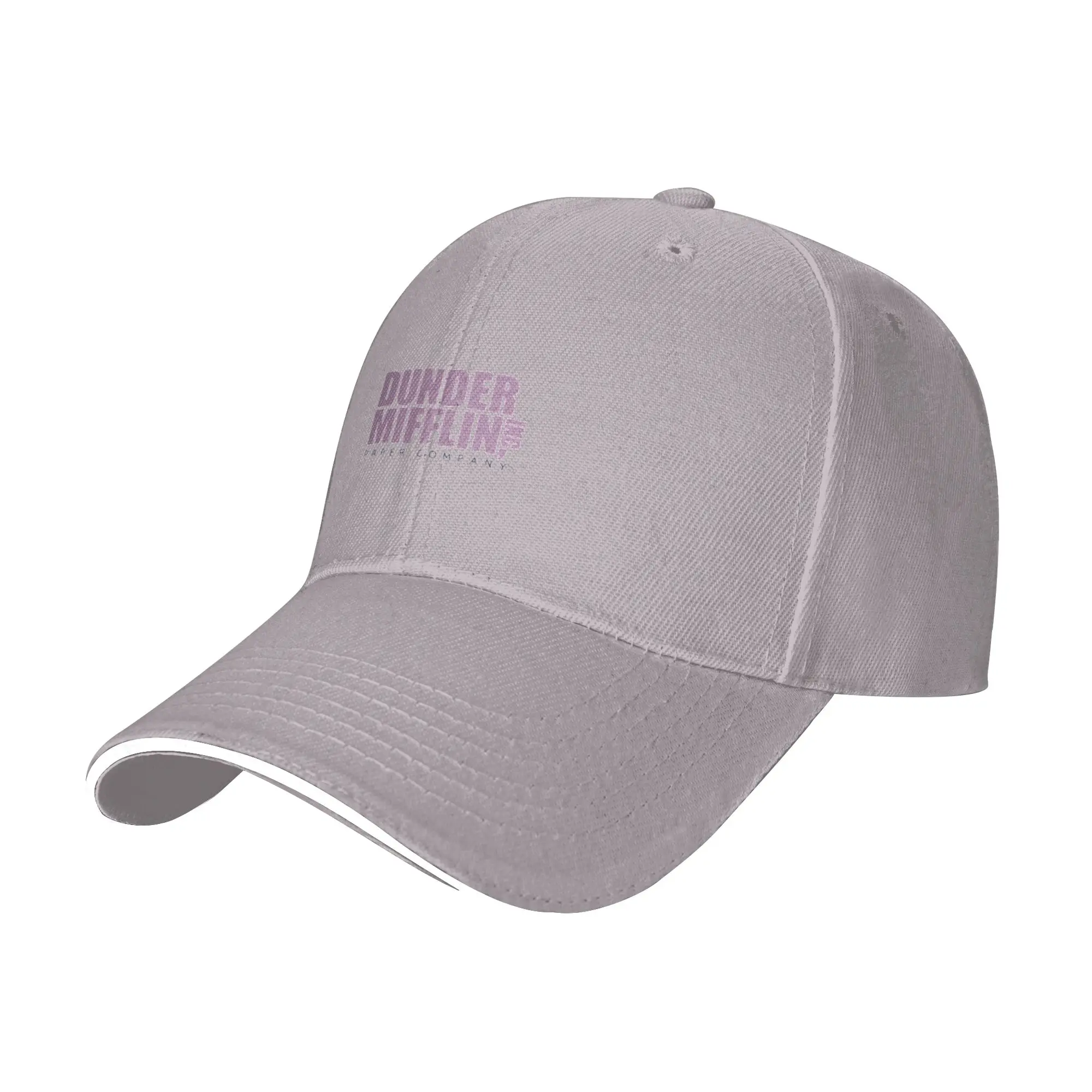 Fashion dunder mifflin logo pink  Curved Brim Baseball Cap Office Workers Sun Hats