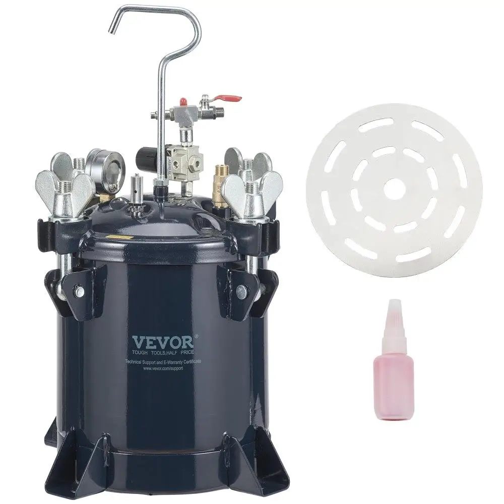 

10L Metal Spray Paint Pressure Pot Tank Up To 70 PSI Spray Leak Repair & Sealant Kit for Industrial Use