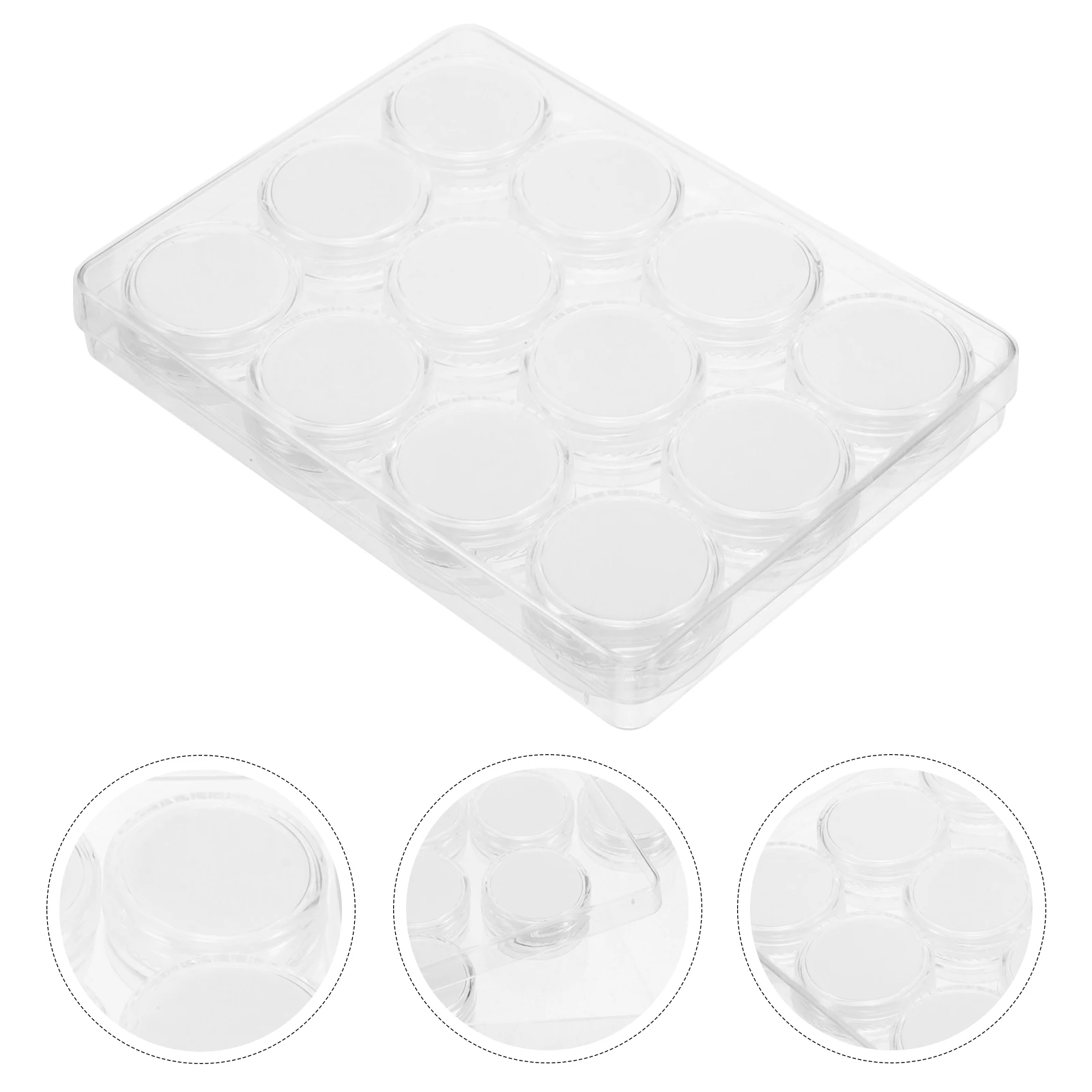 

1 Set Acrylic Loose Gemstone Display Box With Lid Light Storage Holder For Jewelry Trade Show Retail Store Home Use