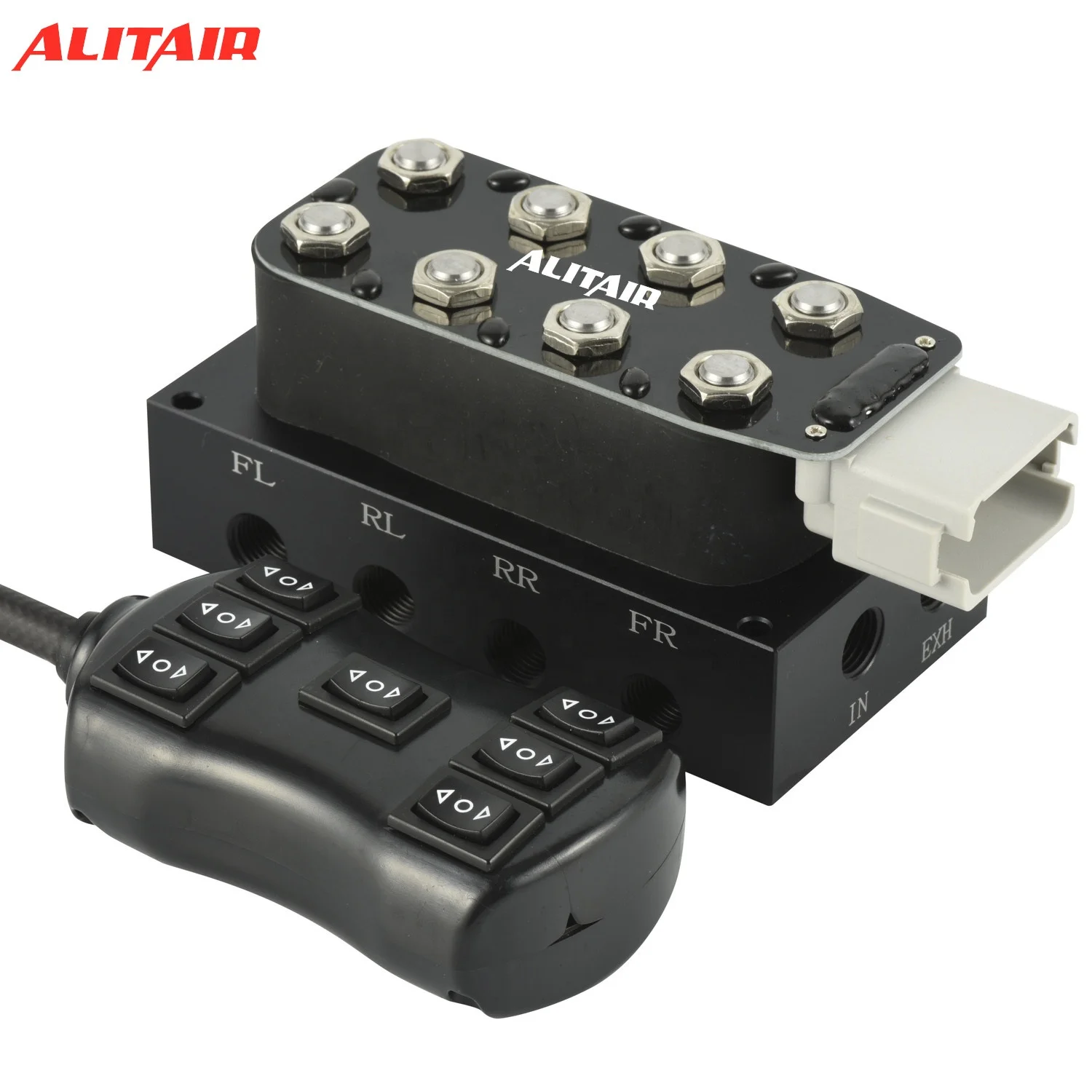 

Black 7 Switch box Air Ride Suspension Solenoid Valves For Air Performance Car Truck Trailer