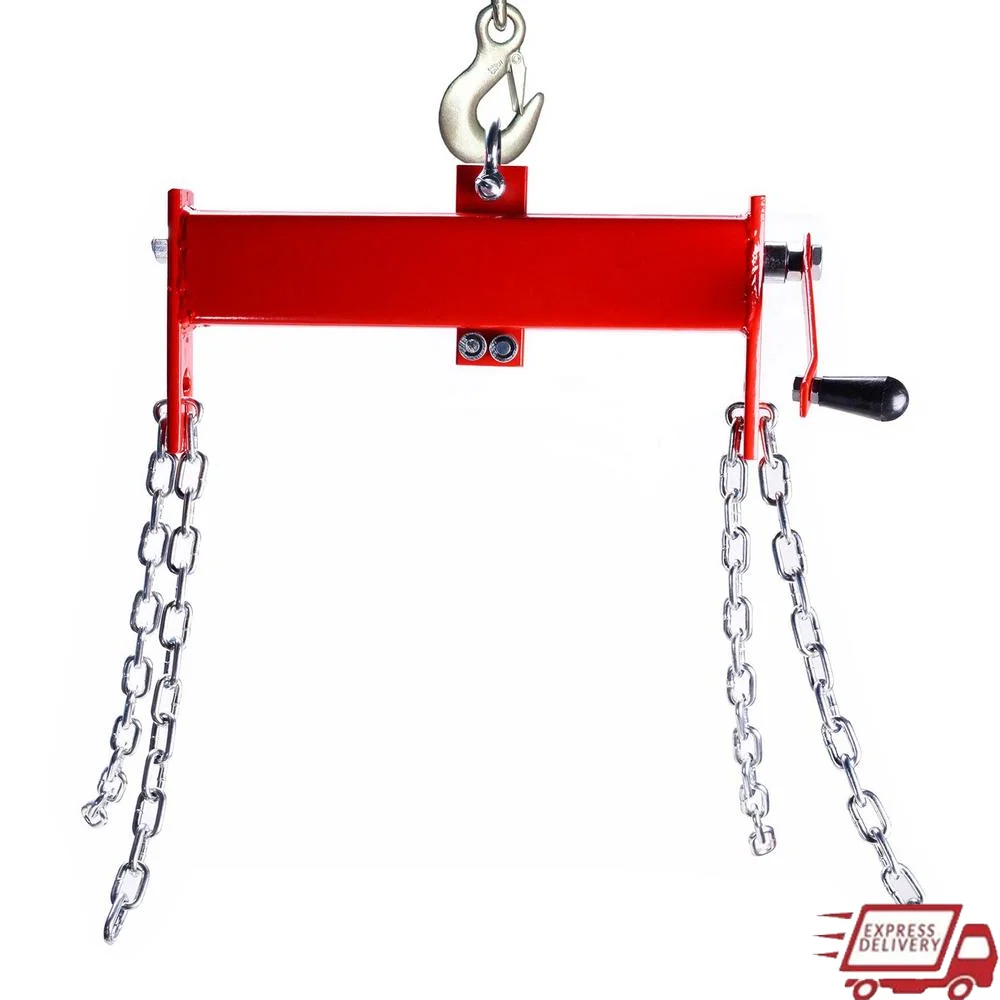 2-Ton Engine Hoist Cherry Picker Steel Chain Hoist Crankshaft Load Leveler Engine & Transmission Removal 4000lbs Capacity)