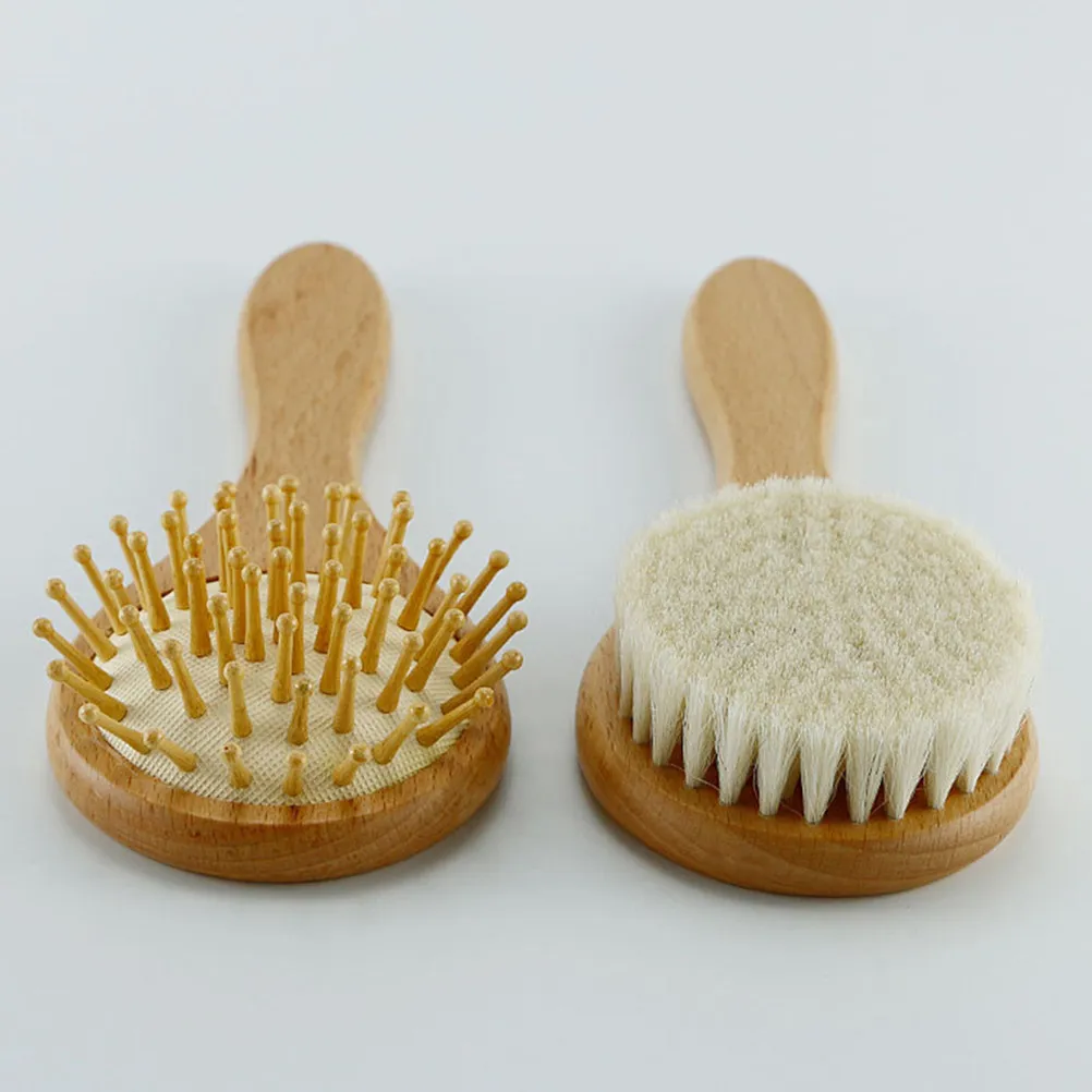 

1Set Brush Set for Bath Shower Scalp Care Soft Massage Circulation Promotion Healthy Hair Growth Safe Wooden