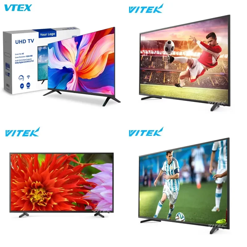 for VITEK 49 55 60 65 75 78 80 85 Inch Smart 4K LED TV UHD Flat Screen Television Cheap Chinese Large Display Home