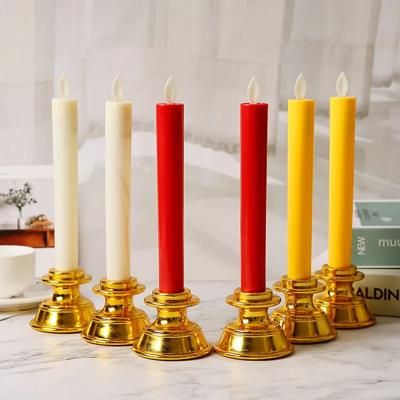 LED Electronic Candle Light, Usb Plug-In Swinging Wick Simulation Candle, Wedding Church Decoration