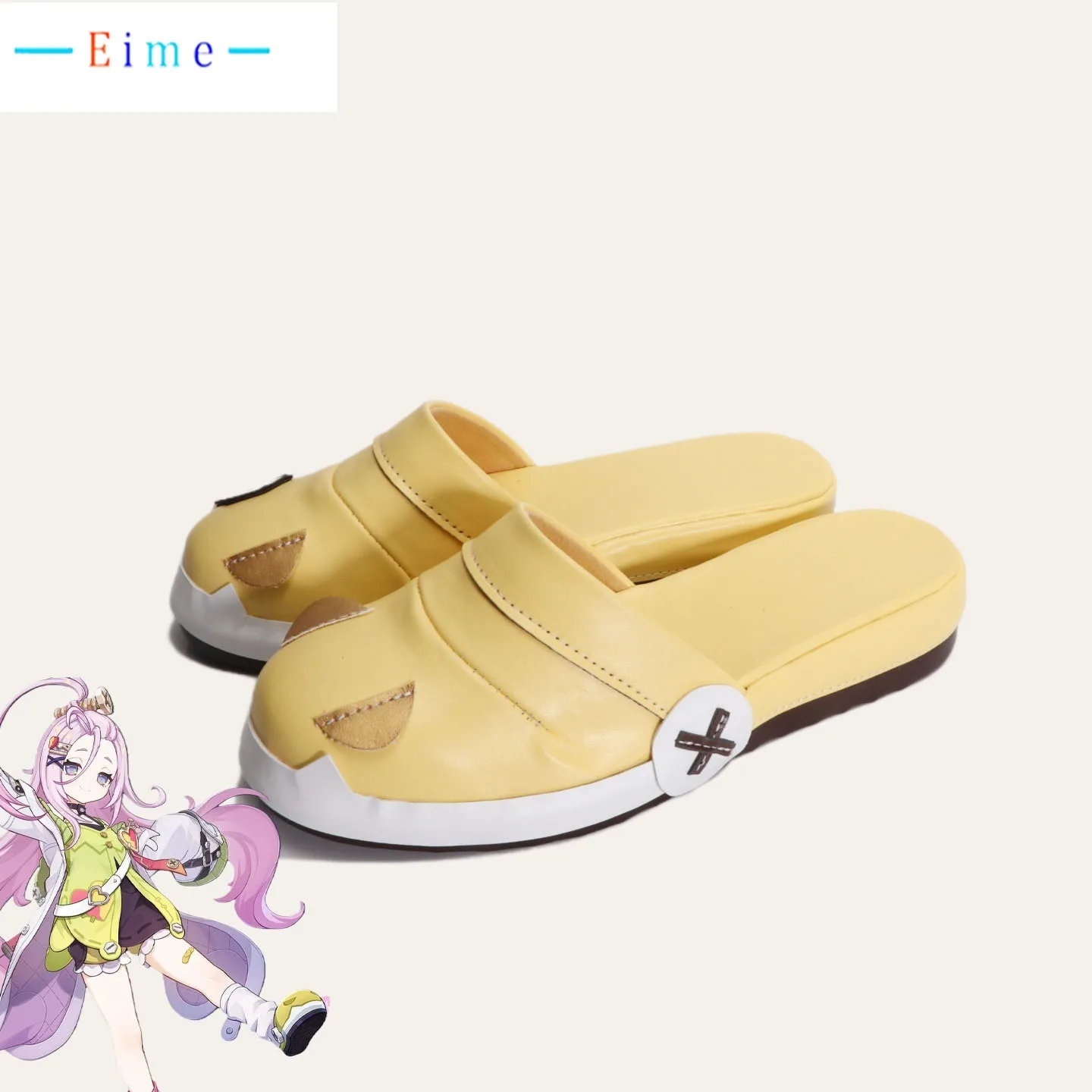 아이노 코스프레 신발 게임 겐신 임팩트 코스프레 소품 귀여운 노란색 슬리퍼 할로윈 카니발 파티 부츠 맞춤 제작