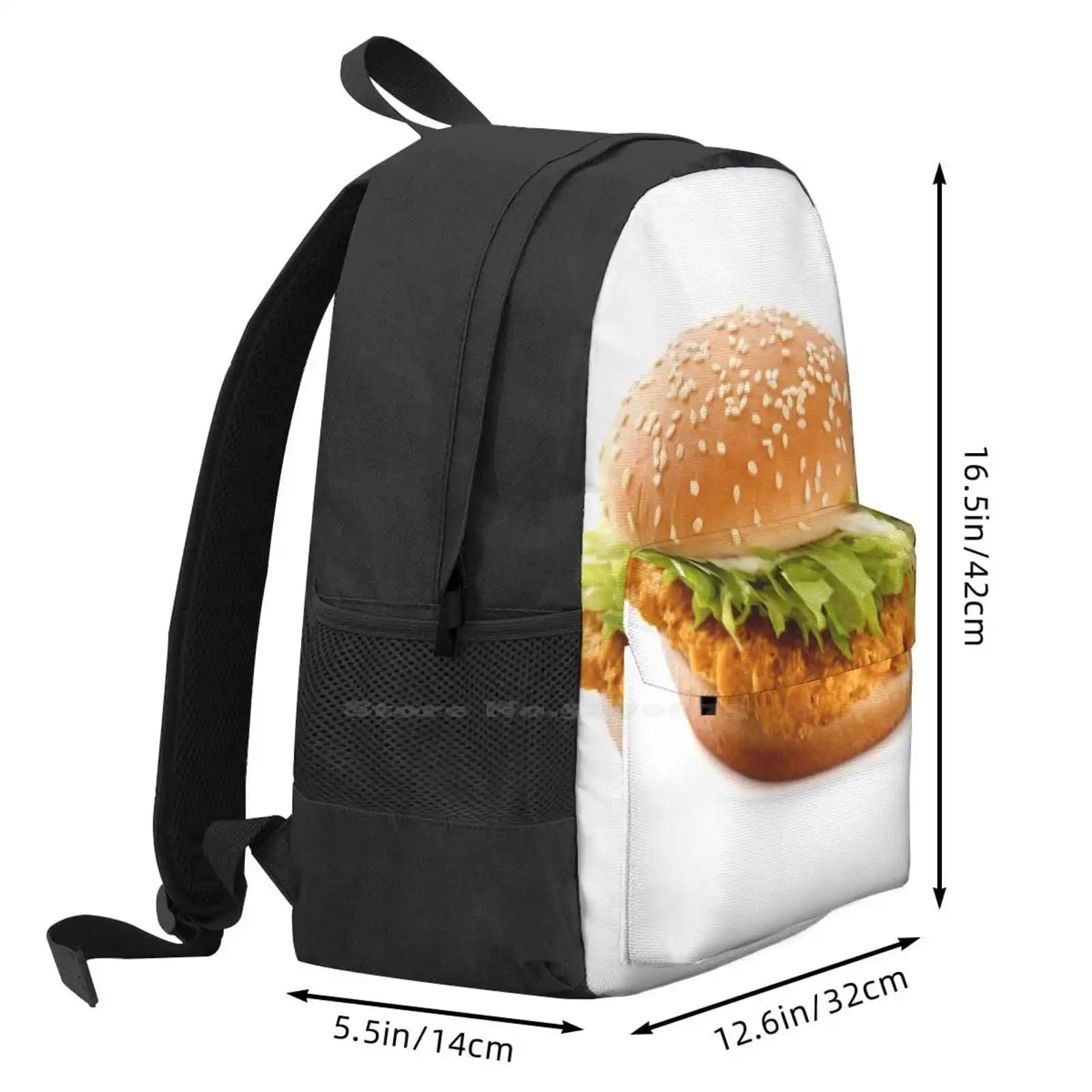 Metric Mcchicken Teen College Student Backpack Laptop Travel Bags