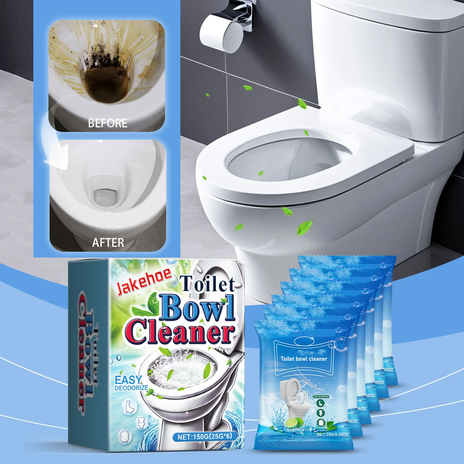 

Multi-purpose Toilet Cleaning Powder Foam Toilet cleaning powder set deep cleaning foaming agent, stain remover and deodorant