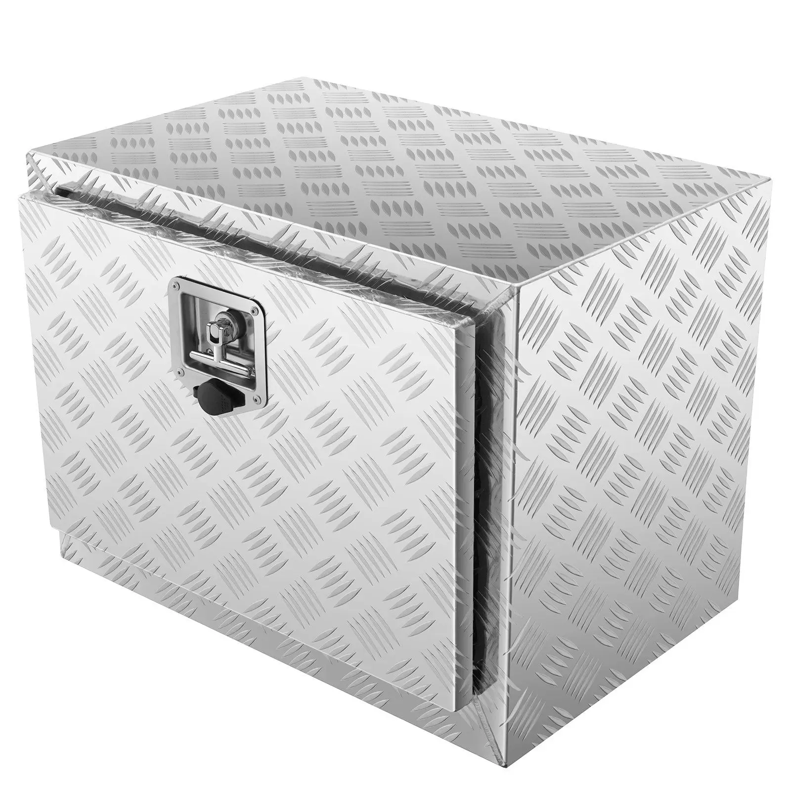 

24"x14"x16" Underbody Truck Box – Aluminum Diamond Plate, Lockable & Waterproof for Tools/Gear.