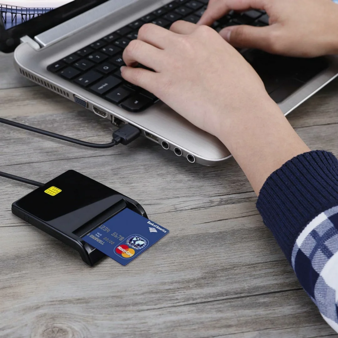 USB2.0 Sim Smart Card Reader For Bank Card IC / ID Card Reader USB Smart Card Reader for Windows 7 8 10 Linux OS ﻿