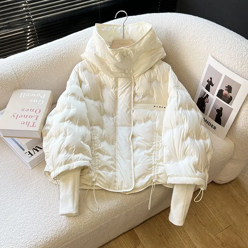 

Autumn and Winter Fashion Women's Down Jacket Hooded Commuting Lightweight Knitted Jacket