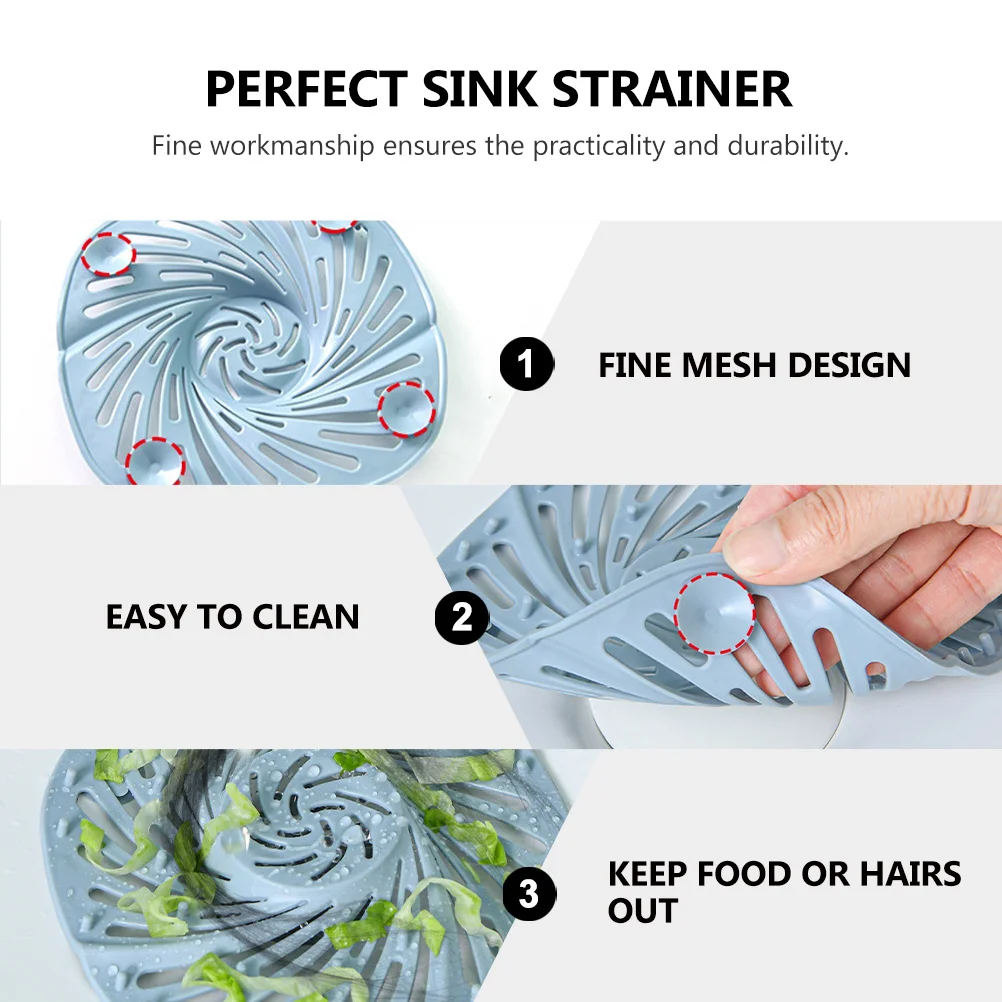 

3Pcs Household Sink Strainers Fine Mesh Design Easy to Clean Kitchen Bathroom Accessory Kitchen Sink Strainer Bathroom Strainer