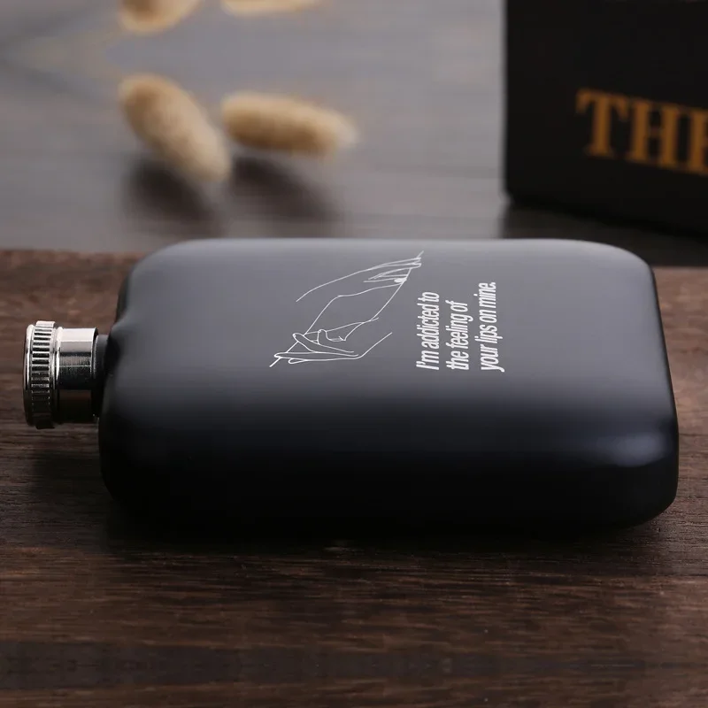 6oz Portable Thickened Square Whiskey Vodka Wine Pot Hip Flask Alcohol Pocket Bottle Outdoor Camping Customized Logo Gift