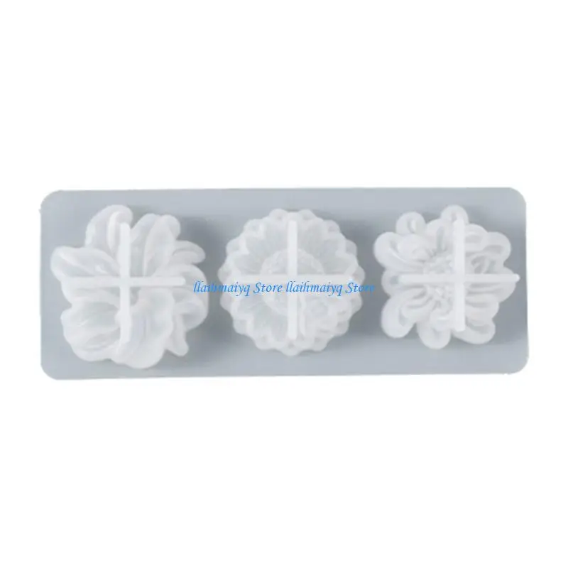 573B 3D Crown Flower Patch Decor Mold Epoxy Resin Silicone Mold Jewelry Casting