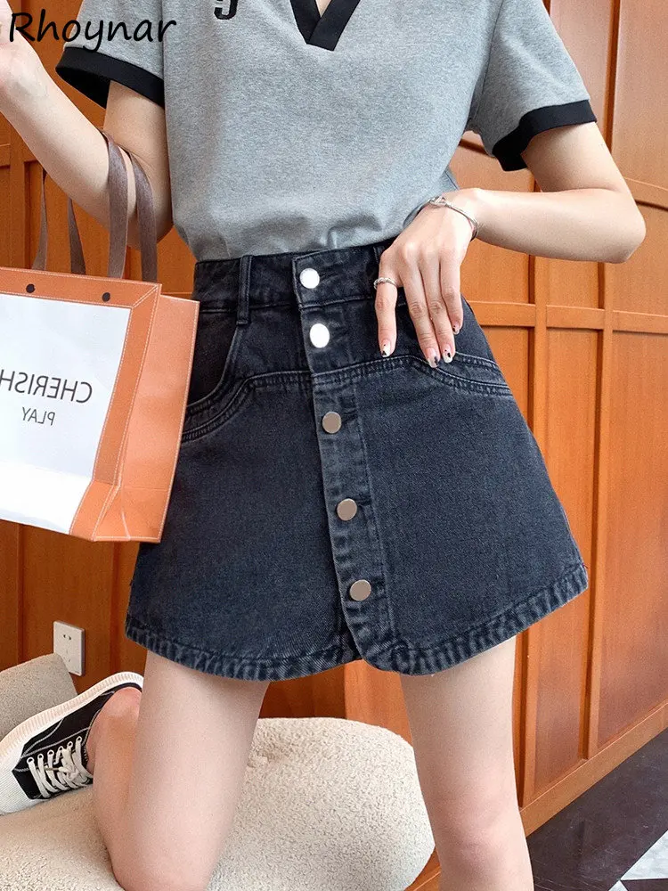 Quần Short Denim Nữ Kỳ Nghỉ Chắc Chắn Retro Đơn Giản Tất Cả Trận Đấu Mùa Hè Nữ Câu Lạc Bộ Phong Cách Học Sinh Sinh Viên Hàn Quốc Ins Bán Hipster thường Ngày Mới